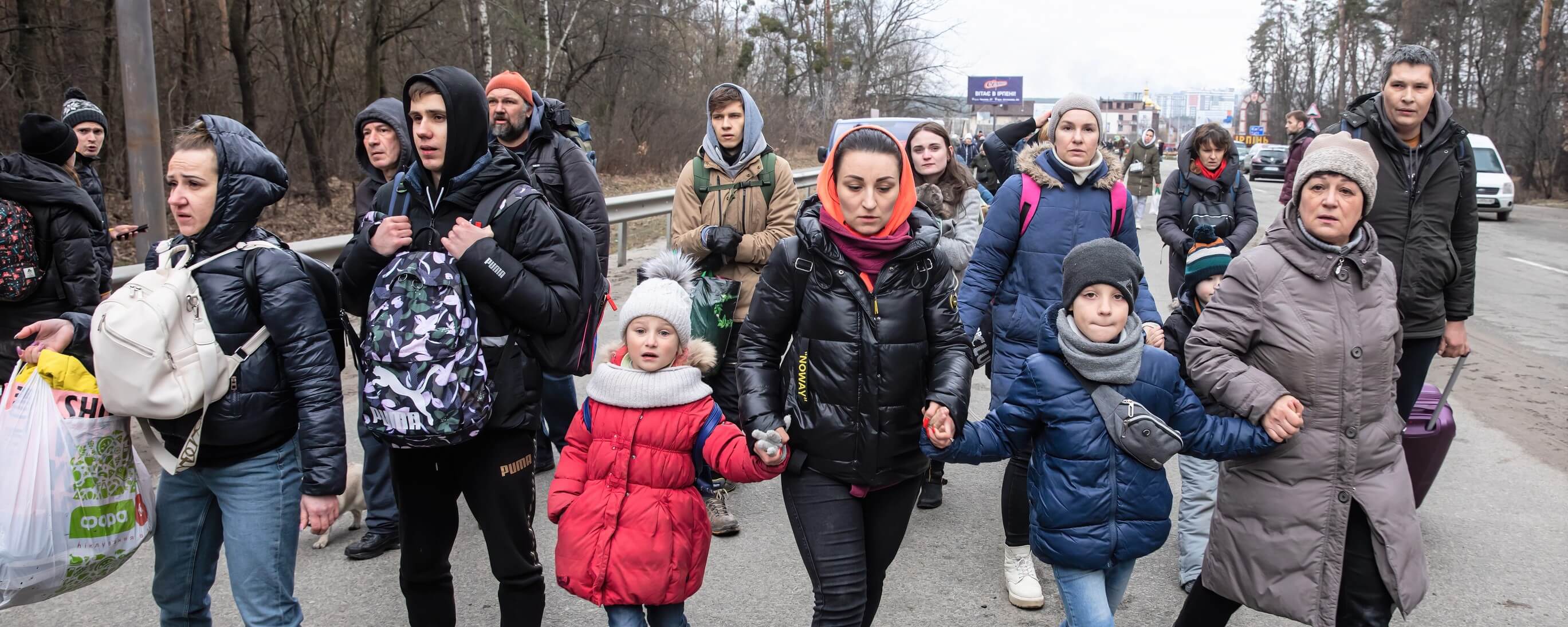 Millionen von Menschen flüchten aus der Ukraine, um sich in Sicherheit zu bringen